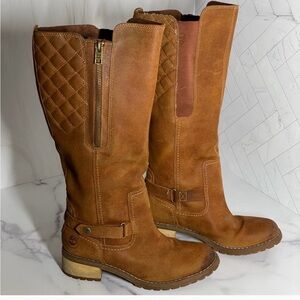 Timberland Women's Tan Leather Heeled Boots